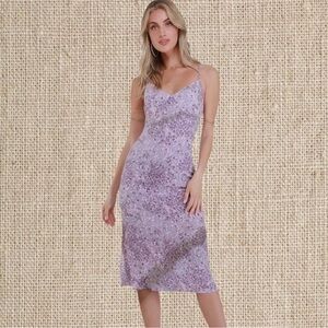 Purple floral dress